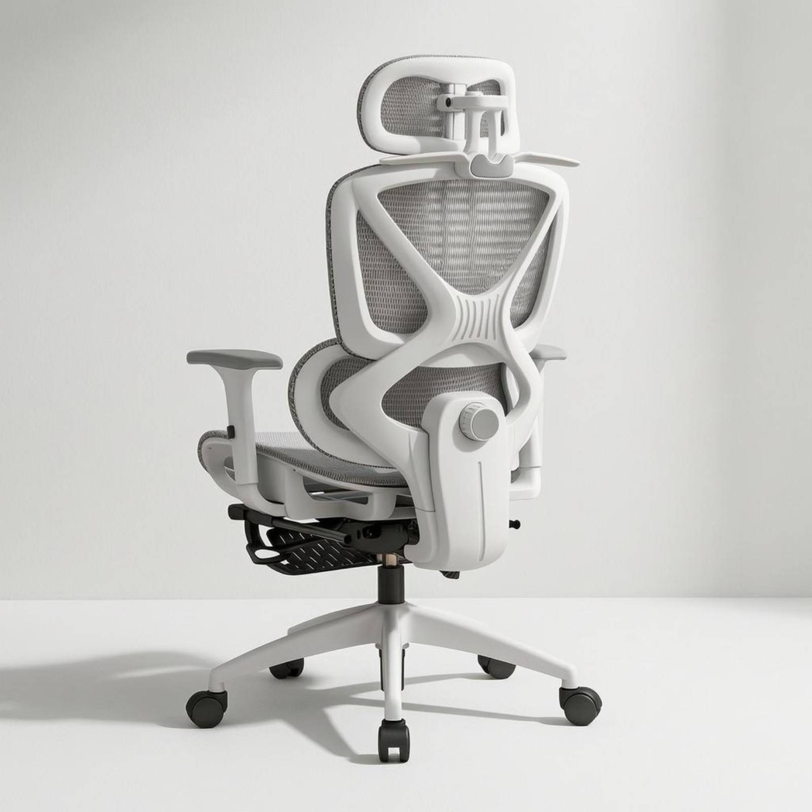 Ergonomic Office Chair - リクライニングバックレスト人間工学に基づいたメッシュチェアハイバックローリングデスクチェア効率的なデスクワークのための調整可能なサポート