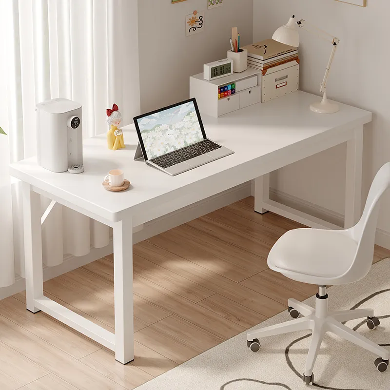 Home Office Work Table - シンプルな小型長方形パソコンデスク、自宅寝室学生用デスクトップワークテーブル、オフィス学習用ライティングテーブル