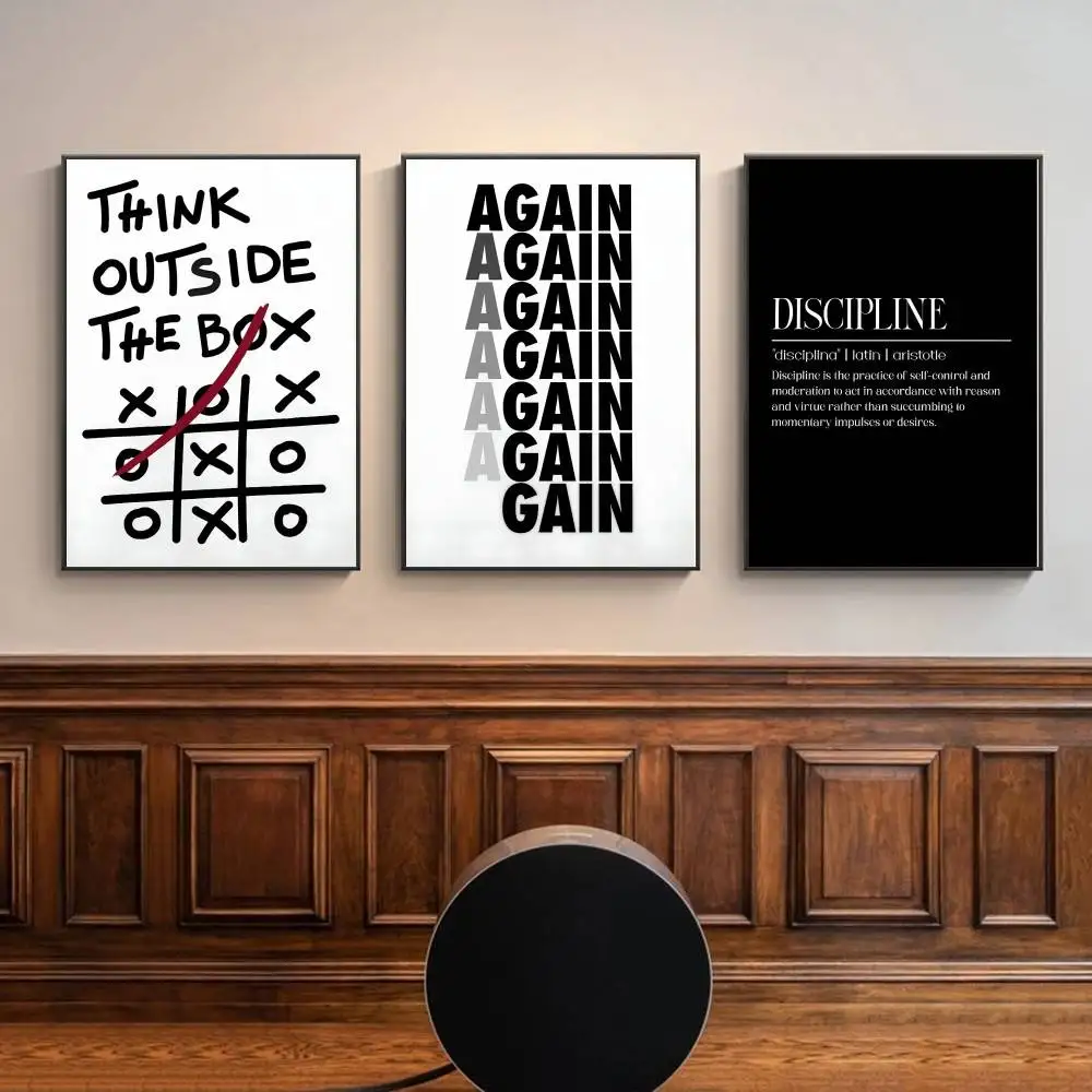 黒と白のインスピレーションを与えるメッセージが書かれた壁掛け - Home Office Room Inspiration のレビューと価格