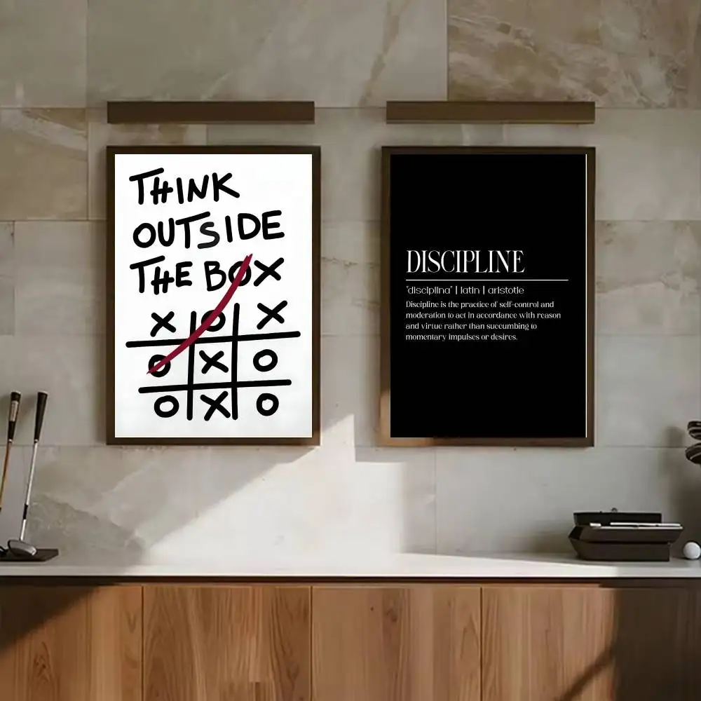 黒と白のインスピレーションを与えるメッセージが書かれた壁掛け - Home Office Room Inspiration のレビューと価格