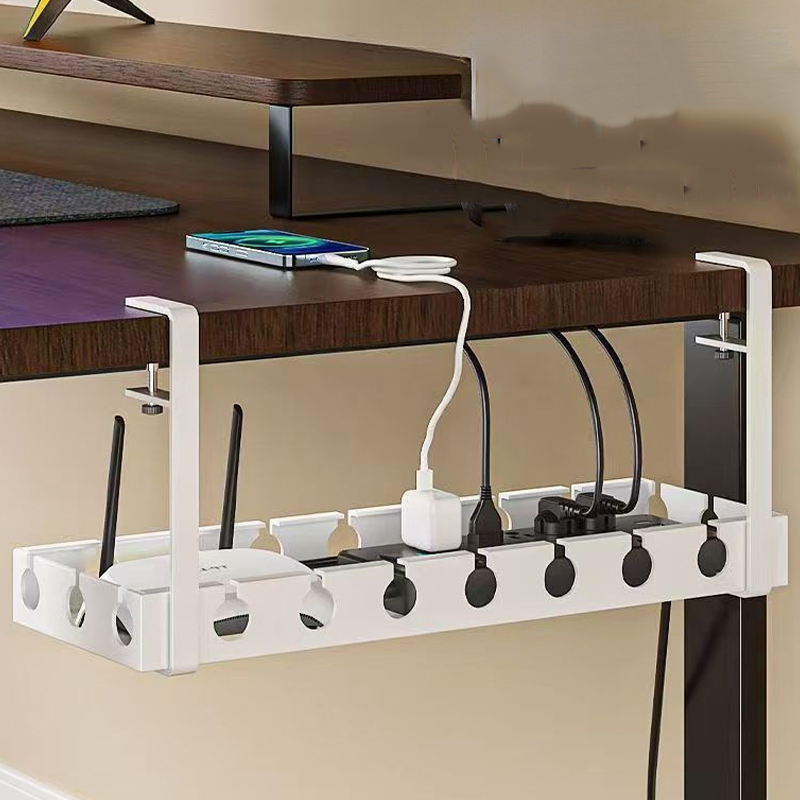 テーブル下ケーブルオーガナイザーパンチングなしソケットルータ - Home Office Work Table のレビューと価格