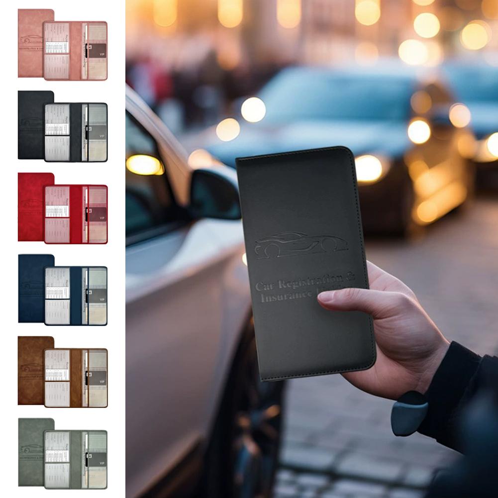 PUレザー製 車検・保険証ホルダー 車両書類整理ケース グロ - Document Holder Stand のレビューと価格