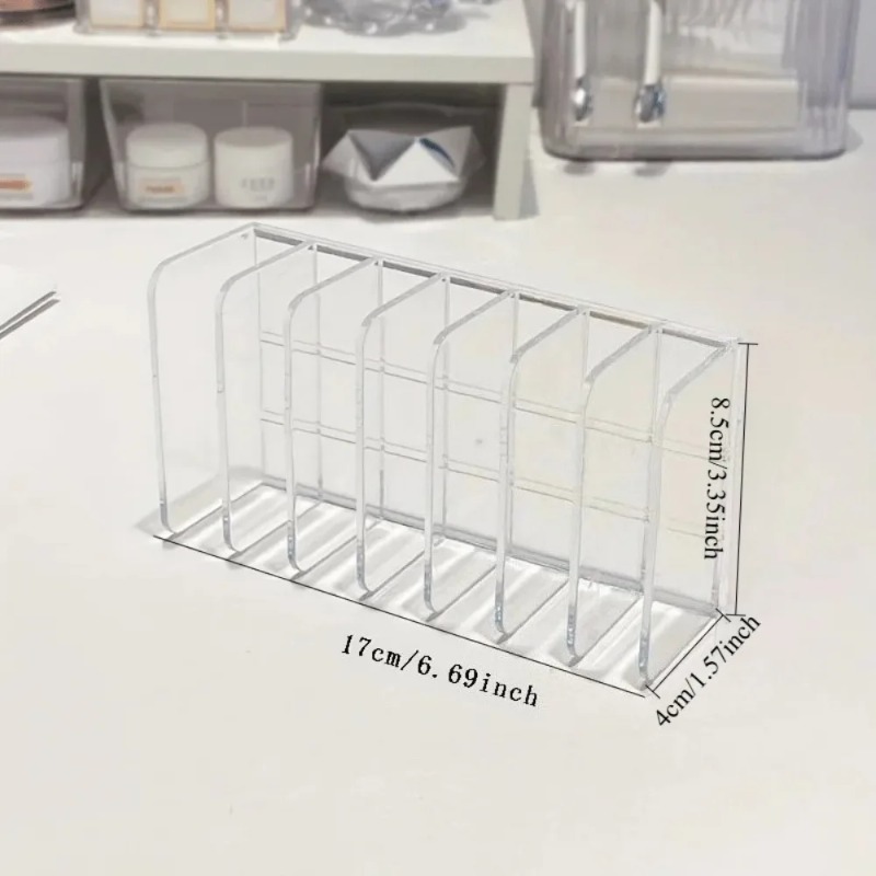 7スロット透明プラスチック製化粧品オーガナイザー、多機能メイ - Home Office Work Table のレビューと価格