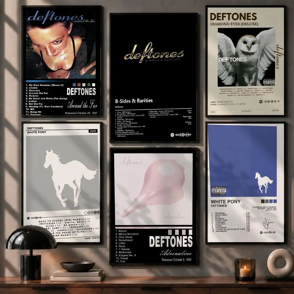 レトロな雰囲気のバンドをテーマにした壁飾り。D-Defton - Home Office Room Inspiration のレビューと価格